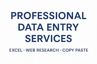 do data entry copy paste job web research I have 4 years experience
