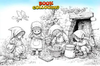 draw coloring pages for kids and children