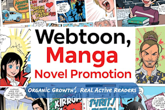 do webtoon promotion, webcomic, manga, webcomic, ebook or novel organically