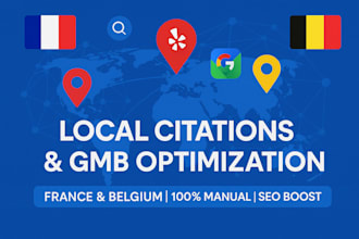 build live france and belgium local citations and directories for local SEO