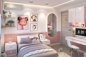 revit neat 3d kids bedroom interior,design playroom,d5render nursery,living,toys