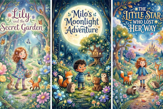 illustrate whimsical story kids book illustration, children book, watercolor art