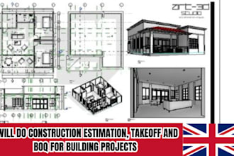 do construction estimation, takeoff and boq for building projects