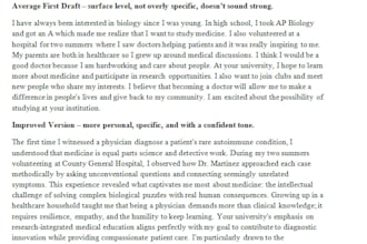 proof read and revise your university personal statement