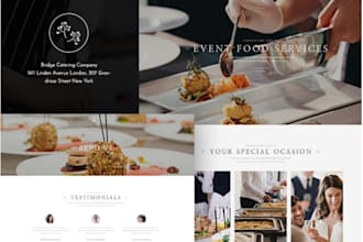 build catering service website design