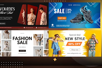design website banner, web slider, and shopify banner