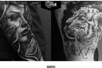 build a tattoo studio website with or without online booking system