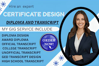 create elegant certificate, diploma, and transcript designs for school