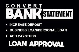 reconcile bank statement PDF to editable format