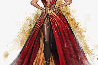 create custom fashion illustrations and croquis for you