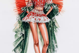 draw stylish fashion figures and illustrations
