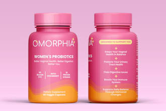 design packaging and labels for supplements, wellness, food products