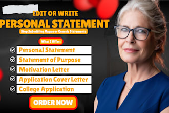 proofread personal statement, statement of purpose, college application essay