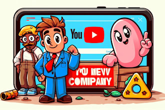 create cartoon youtube banner or pfp logo design for any of your business