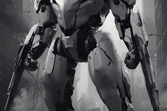 do mecha robot character design