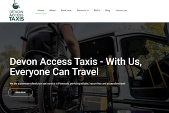 design wix wheelchair taxi website disability transport paratransit website