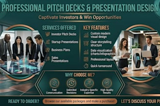 design investor pitch deck for startups