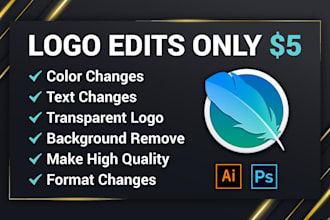 edit logo, recolor, change font, vectorize, transparent png