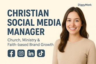 do faith based social media manager for church, ministry, christian brand growth