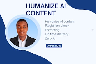 humanize ai content into natural, human like writing