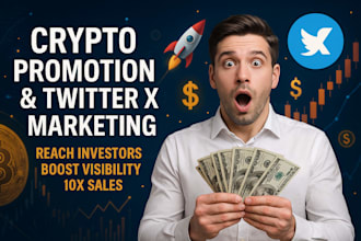 crypto promotion, twitter x marketing, to boost visibility and 10x sales