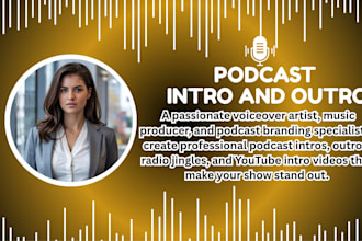 voiceover and produce podcast intros and outros for your radio jingle