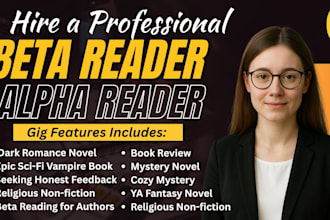 beta read critique ya fiction epic fantasy, sci fi vampire cozy mystery, horror
