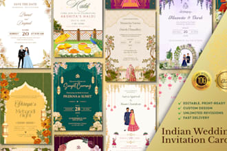 design an elegant indian wedding invitation