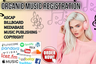 music registration copyright royalty setup with ascap landr cd baby songtrust