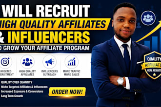 recruit high quality affiliate influencer to grow your affiliate saas or product
