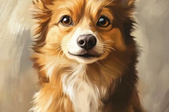 make a unique artwork of a disney pet portrait