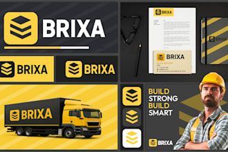design logo, brand style guide or brand identity guidlines and branding kit