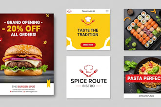 design restaurant marketing flyers food market food festival logo