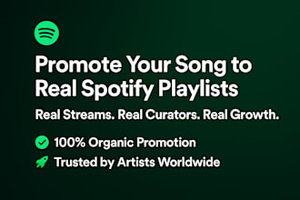 promote your song to real spotify playlist curators for organic growth