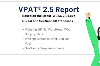create vpat report for wcag, ada, and section 508 compliance