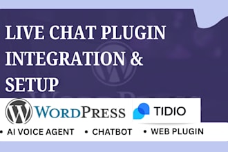 integrate live chat, build ai chatbot, tidio, tawk, crisp for your website