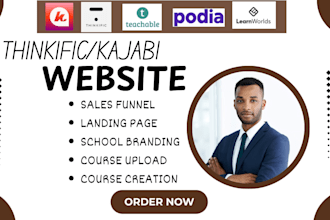 setup podia kajabi teachable learnworlds online course website