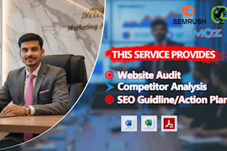 do a complete SEO audit, competitor analysis and  action plan