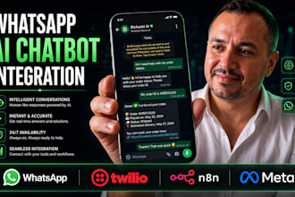 be programming twilio whatsapp ai chatbot or n8n automation