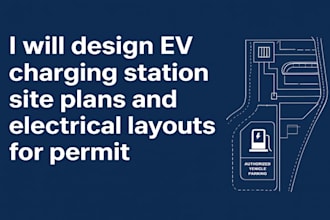 design ev charging station site plans and electrical layouts lighting plan