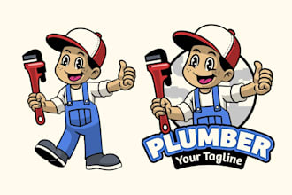 design animal cartoon logo and mascot