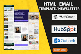 design and code a responsive email template and newsletter
