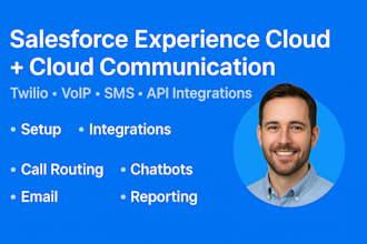set up salesforce experience cloud, cloud communications account