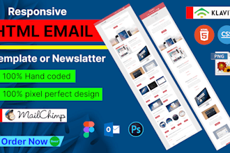 responsive HTML email template or newsletter