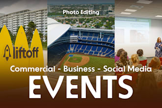 edit your commercial corporate business or event photos