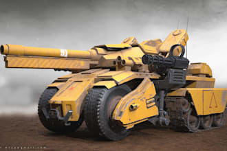 make professional 3d hardsurface models for games, films