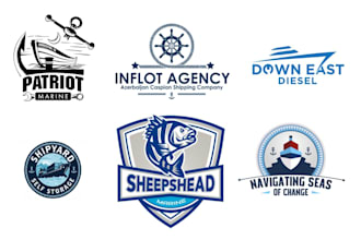 design modern marine, boat, yacht, shipping brand logo for you brand