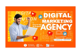 design creative logo, templates and social media post design