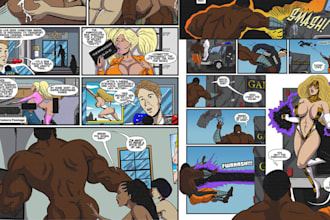 draw comic book art for your nsfw comic graphic novel comic illustration
