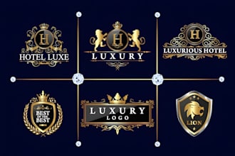 make luxury heraldic family crest coat of arms and emblem logo design